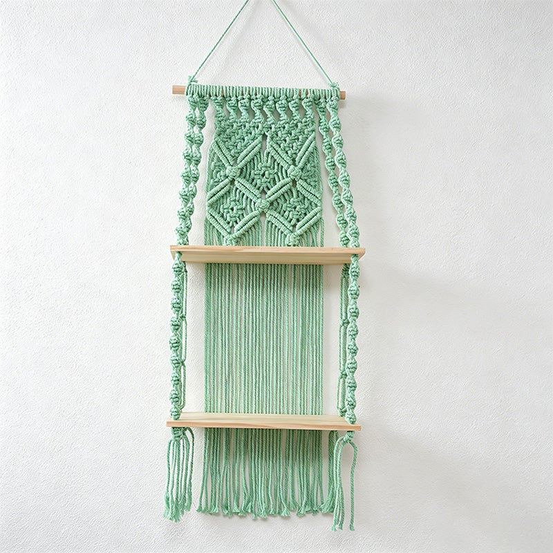 CouldNook Macrame Plant Wooden Stand Collection - Home Display Decor