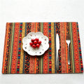 CouldNook Double-Layer Ethnic Placemat - Aesthetic Linen-Cotton Mat