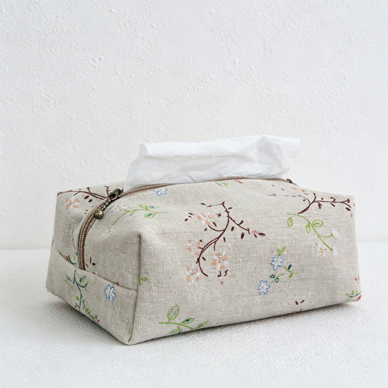CouldNook Printed Tissue Box Cover - Soft Tabletop Holder