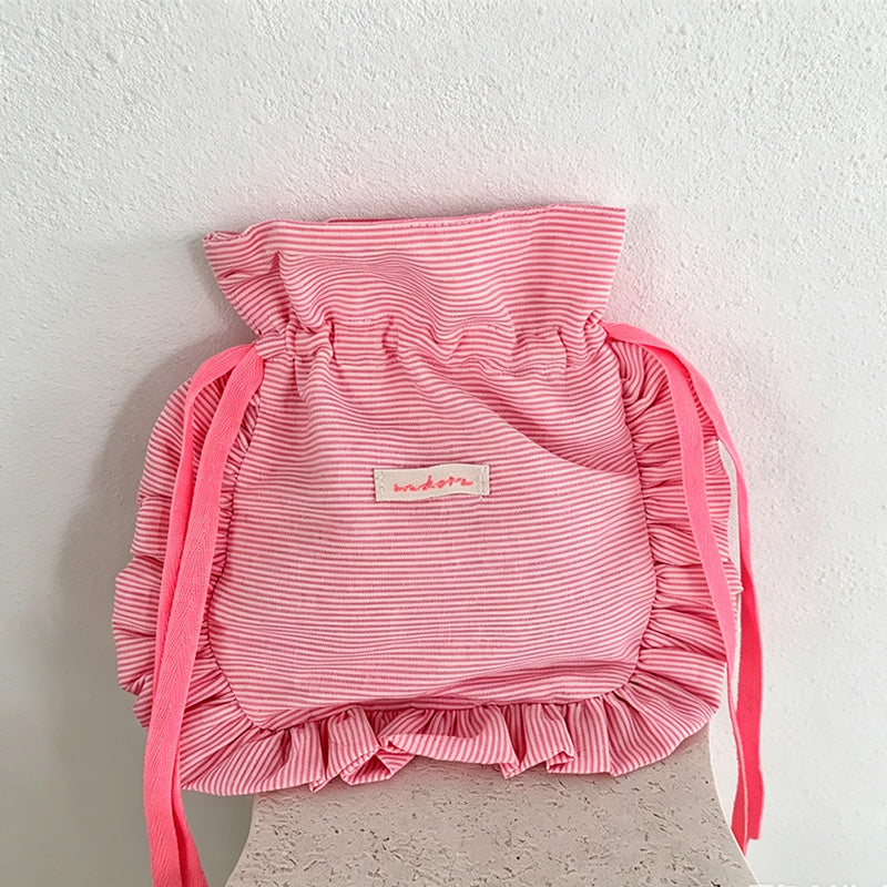 CouldNook Frill Edge Drawstring Backpack - Soft Room Accent