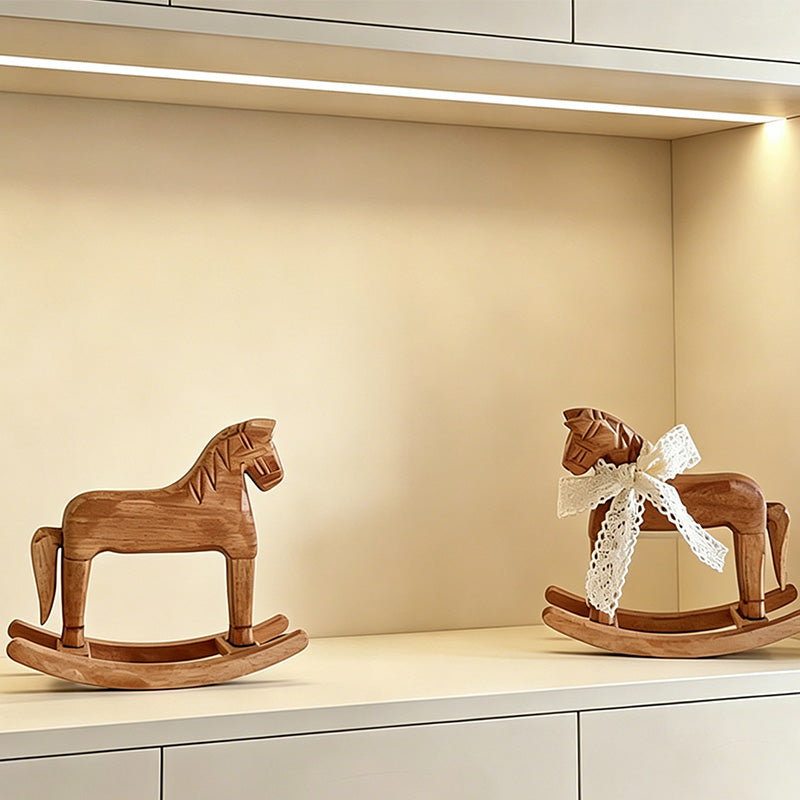 CouldNook Vintage Rocking Horse Ornament - Rustic Home Desktop Decor