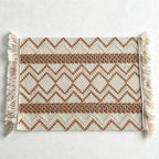 CouldNook Nordic Striped Table Mat - Aesthetic Contrast Color Placemat