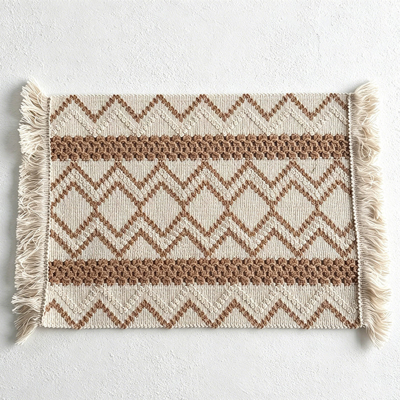 CouldNook Nordic Striped Table Mat - Aesthetic Contrast Color Placemat