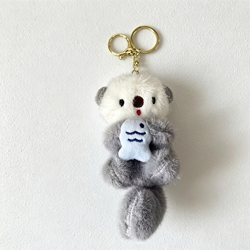 CouldNook Striped Belly Squirrel Bag Charm - Tail Accent
