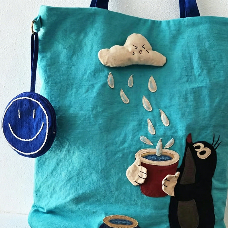 CouldNook Rain Cloud Cat Tote Bag - Daily Carry Accent