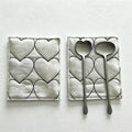 CouldNook Quilted Heart Fabric Coaster - Aesthetic insulated Table Mat