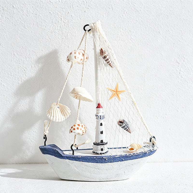 CouldNook Mediterranean Shell Bird Hanging - Coastal Nautical Ornament