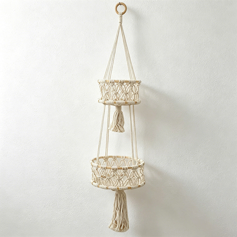 CouldNook Tiered Hanging Plant Basket - Wall Storage Organizer