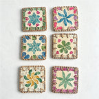 CouldNook Rattan Shell Inlaid Coaster - Aesthetic Handcrafted Mat