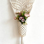 CouldNook Macrame Flower Wall Pocket - Hanging Home Decor