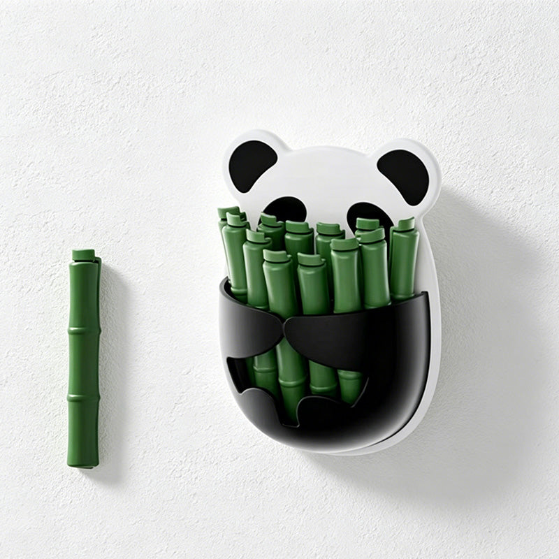 CouldNook Panda Bamboo Magnetic Food Clip Storage Set - Countertop Organizer