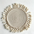 CouldNook Bohemian Tassel Mat - Aesthetic Woven Table Protector