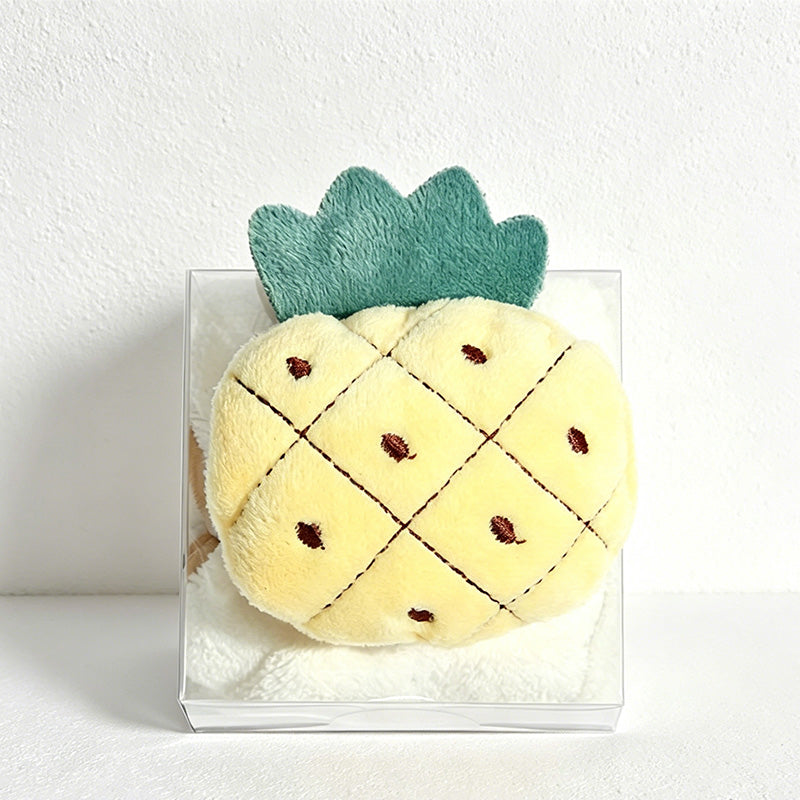 CouldNook Cartoon Fruit Hand Towel - Aesthetic Coral Velvet Cloth