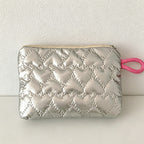 CouldNook Heart Quilted Mini Storage Pouch - Portable Makeup & Sanitary Bag