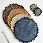 CouldNook Cotton Ball Woven Placemat - Aesthetic Luxe Table Mat