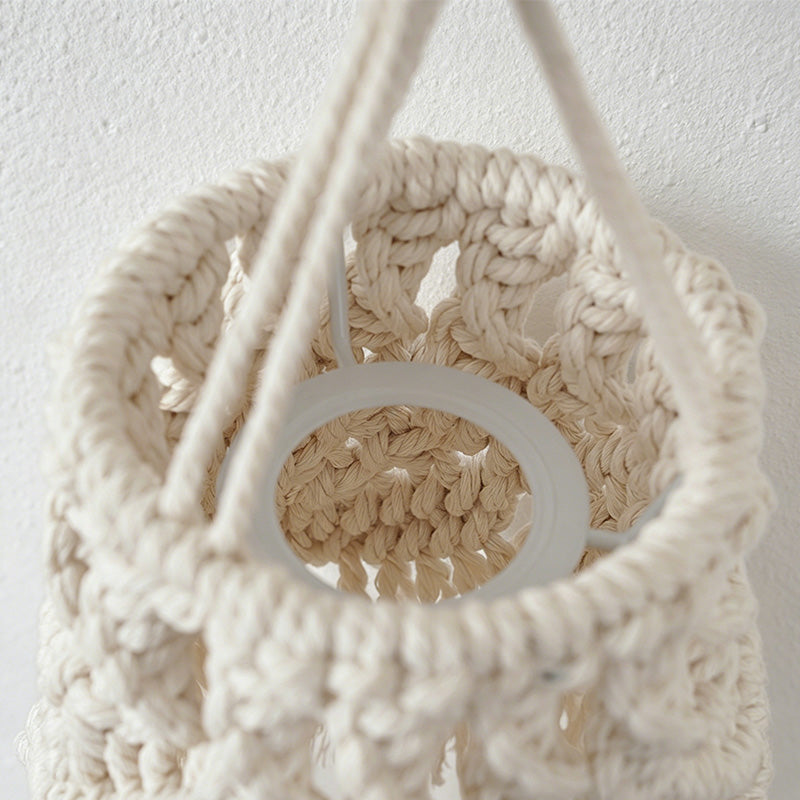 CouldNook Mini Macrame Pendant Lamp - Boho Light Shade(Cord Not Included)