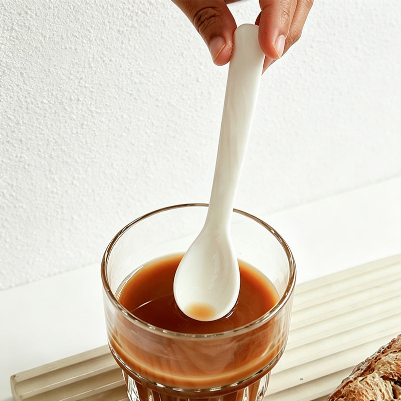 CouldNook Polished Shell Caviar Spoon - Aesthetic Coffee & Tea Stirrer