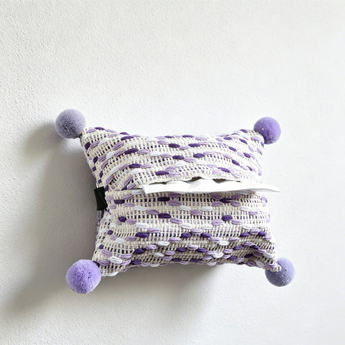 CouldNook Car-Mounted Tissue Box- Pom Corner Holder