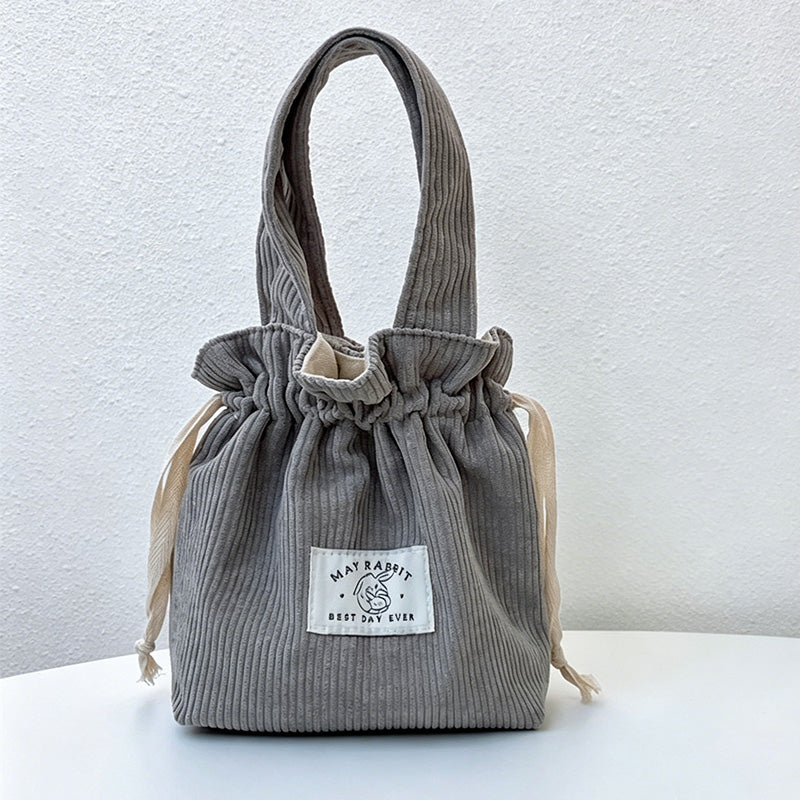 CouldNook Corduroy Mini Tote Cosmetic Bag - Vanity Carry Accent