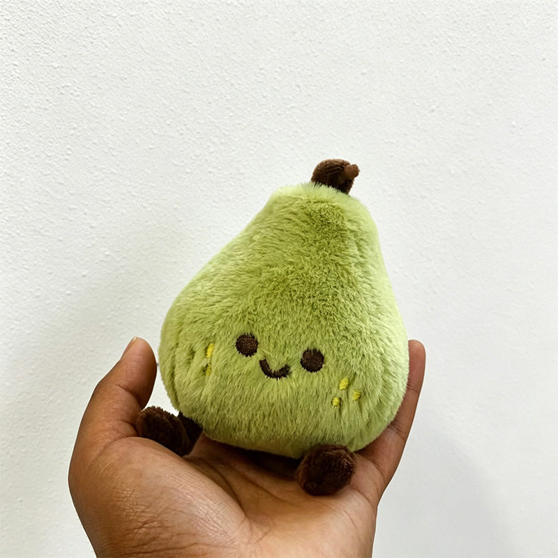CouldNook Smiling Pear Plush Bag Charm - Fruit Display Accent