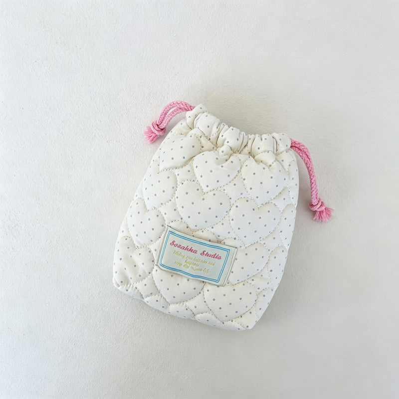 CouldNook Quilted Drawstring Pouch Organizer Bag - Easy Storage Accent