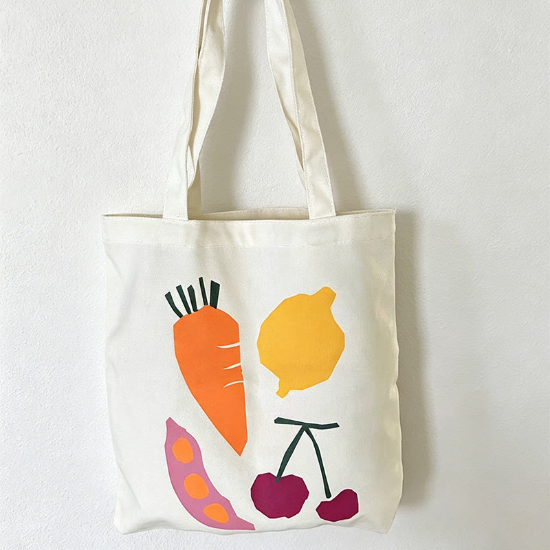 CouldNook Fruit Print Canvas Tote Bag - Everyday Carry Accent