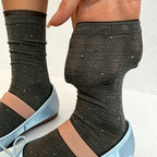 CouldNook Ribbed Neutral Shade Textured Hosiery - Daily Home Accent