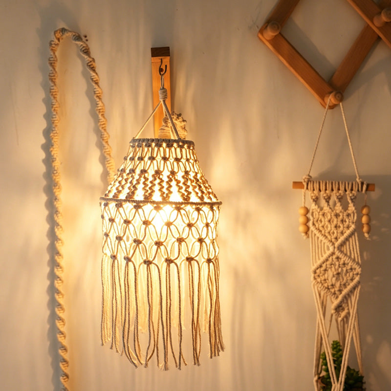 CouldNook Macrame Pendant Lampshade - Hanging Light Decor