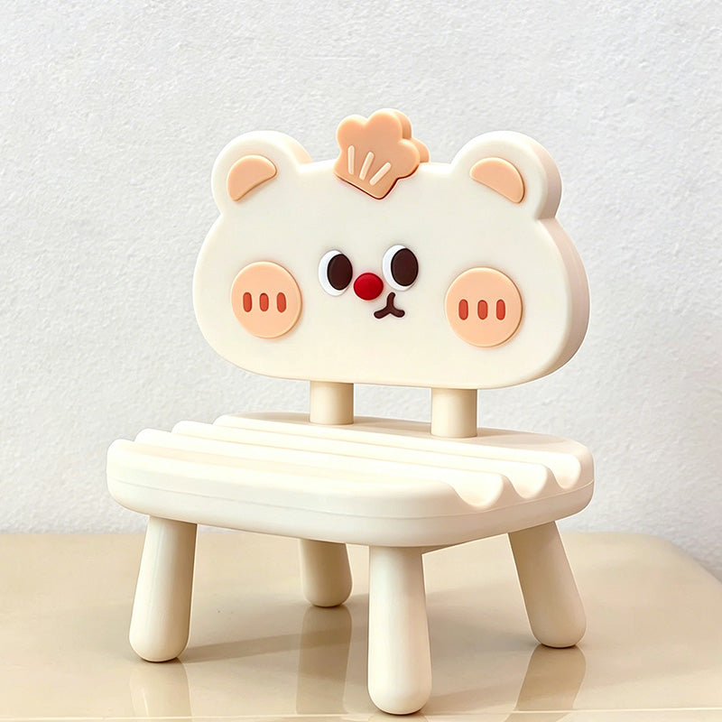 CouldNook Cartoon Mini Chair Phone Holder - Home Office Tablet Stand