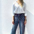 CouldNook Macrame Fringe Vest Cover - Layered Styling Accent (小胡0611-8BW6JBT95)-ok