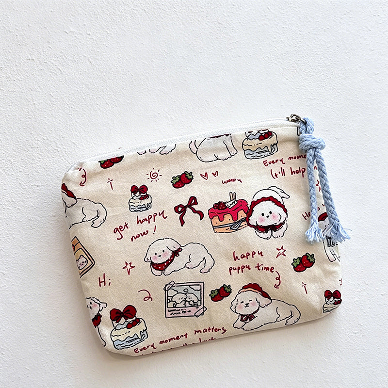 CouldNook Cartoon Animal Print Coin Pouch - Small Storage Accent