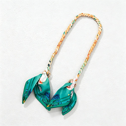 CouldNook 18.89'' Braided Leaf Ribbon Bag Strap - Shoulder Accent