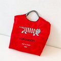 CouldNook Striped Cat Lisa Larson Style Embroidery Shopping Bag - Everyday Market Accent