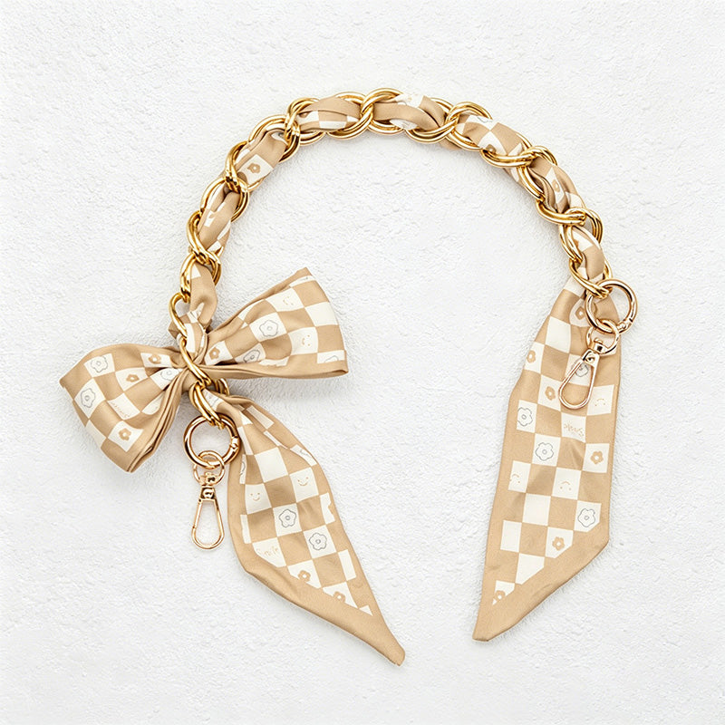 CouldNook 16.54’’ Printed Bow Chain Bag Strap - Soft Accent