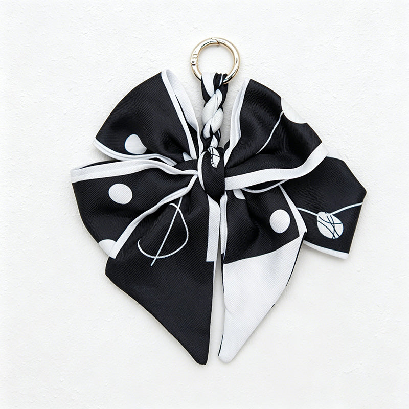CouldNook 5.51''  Pattern Bow Bag Charm - Handle Accent