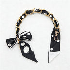 CouldNook 16.54’’ Black Series Printed Bow Chain Bag Strap - Soft Accent