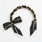 CouldNook 16.54’’ Black Series Printed Bow Chain Bag Strap - Soft Accent