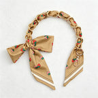 CouldNook 16.54'' Khaki Series Pattern Bow Chain Bag Strap - Everyday Accent
