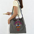 CouldNook Headset Bear Letter Embroidery Shopping Bag - Everyday Market Accent
