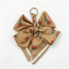 CouldNook 5.51''  Khaki Series Pattern Bow Bag Charm - Handle Accent