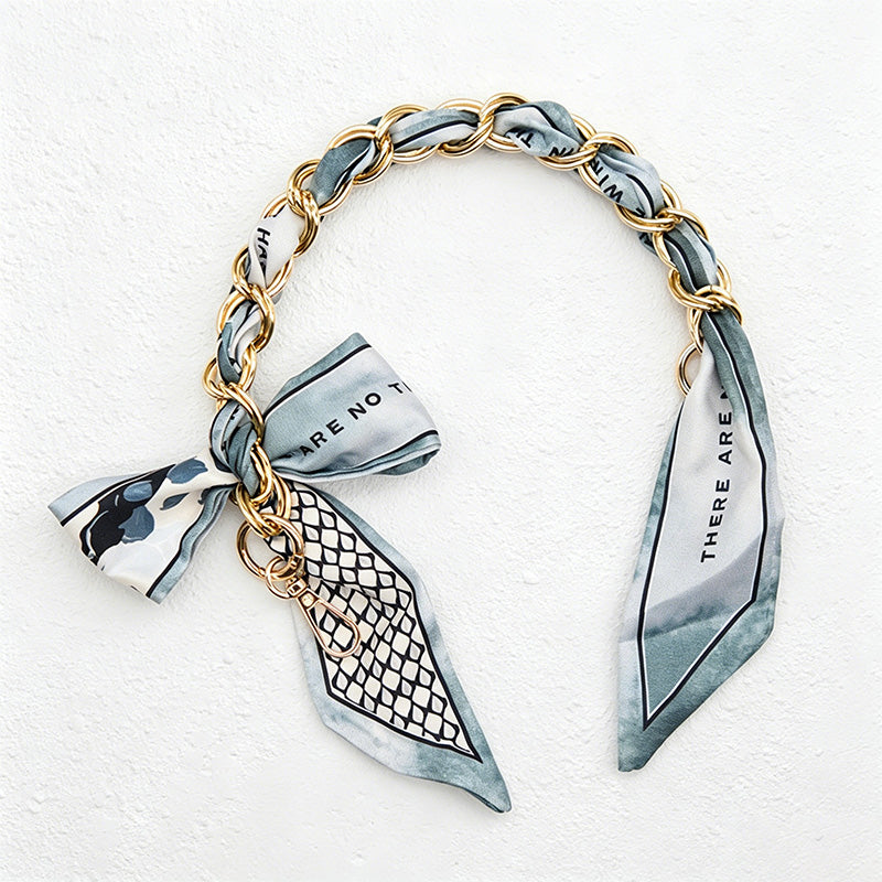 CouldNook 16.54’’ Printed Bow Chain Bag Strap - Soft Accent