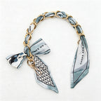 CouldNook 16.54'' Blue Series Pattern Bow Chain Bag Strap - Everyday Accent