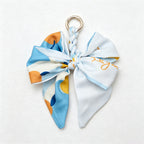 CouldNook 5.51'' Blue Series Pattern Bow Bag Charm - Handle Accent