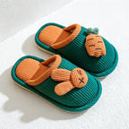 CouldNook Carrot Detail Soft Open Toe Slippers - Sunny Home Accent