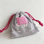 CouldNook Cake Bear Drawstring Bag - Soft Portable Accessory Pouch