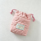 CouldNook Quilted Drawstring Storage Pouch - Soft Vanity Organizer