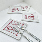 CouldNook Plaid Dining Set - Four-Piece Colorful Table Pad Pack