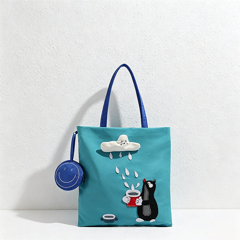 CouldNook Rain Cloud Cat Tote Bag - Daily Carry Accent