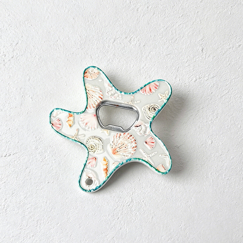 CouldNook Starfish 2-in-1 Fridge Magnet Bottle Opener - Coastal Decor Beer Cap Opener