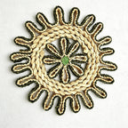 CouldNook Flower Shape Corn Woven Mat - Aesthetic Natural Placemat